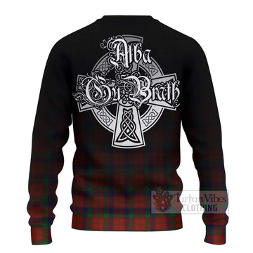 Robertson Tartan Ugly Sweater Featuring Alba Gu Brath Family Crest Celtic Inspired