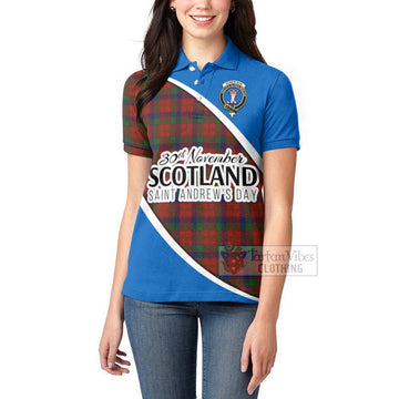 Robertson Family Crest Tartan Women's Polo Shirt Celebrate Saint Andrew's Day in Style