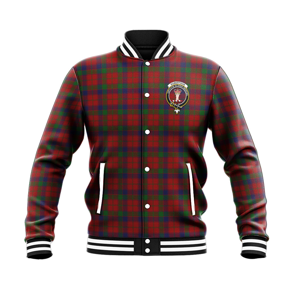 Robertson Tartan Baseball Jacket with Family Crest - Tartan Vibes Clothing