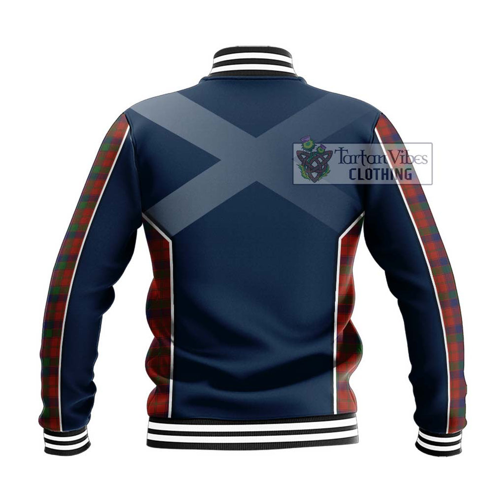 Robertson Tartan Baseball Jacket with Family Crest and Lion Rampant Vibes Sport Style - Tartan Vibes Clothing