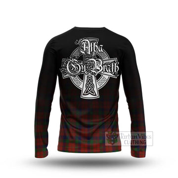 Robertson Tartan Long Sleeve T-Shirt Featuring Alba Gu Brath Family Crest Celtic Inspired