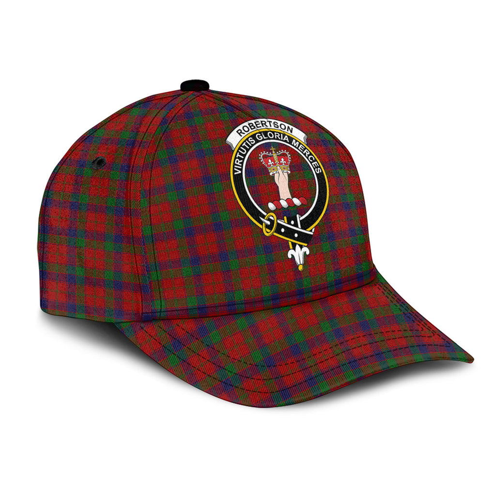 Robertson Tartan Classic Cap with Family Crest - Tartan Vibes Clothing