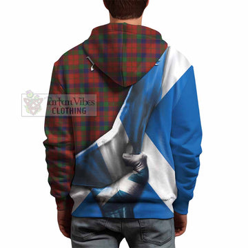 Robertson Tartan Hoodie with Family Crest Scotland Patriotic Style