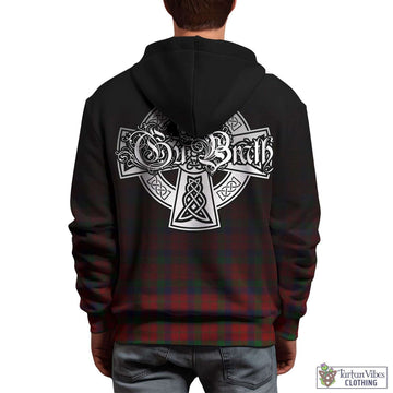 Robertson Tartan Hoodie Featuring Alba Gu Brath Family Crest Celtic Inspired