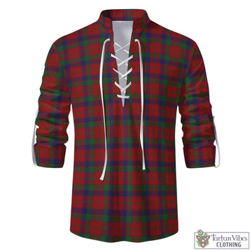 Robertson Tartan Men's Scottish Traditional Jacobite Ghillie Kilt Shirt