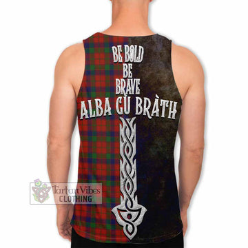 Robertson Tartan Family Crest Men's Tank Top Alba Gu Brath Be Brave Lion Ancient Style