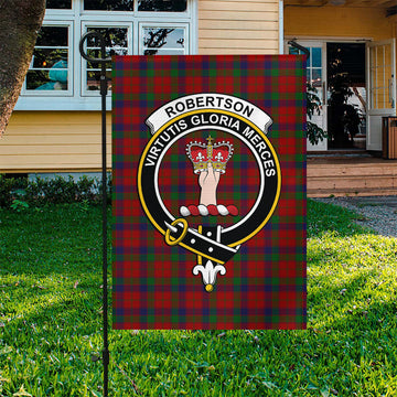 Robertson Tartan Flag with Family Crest