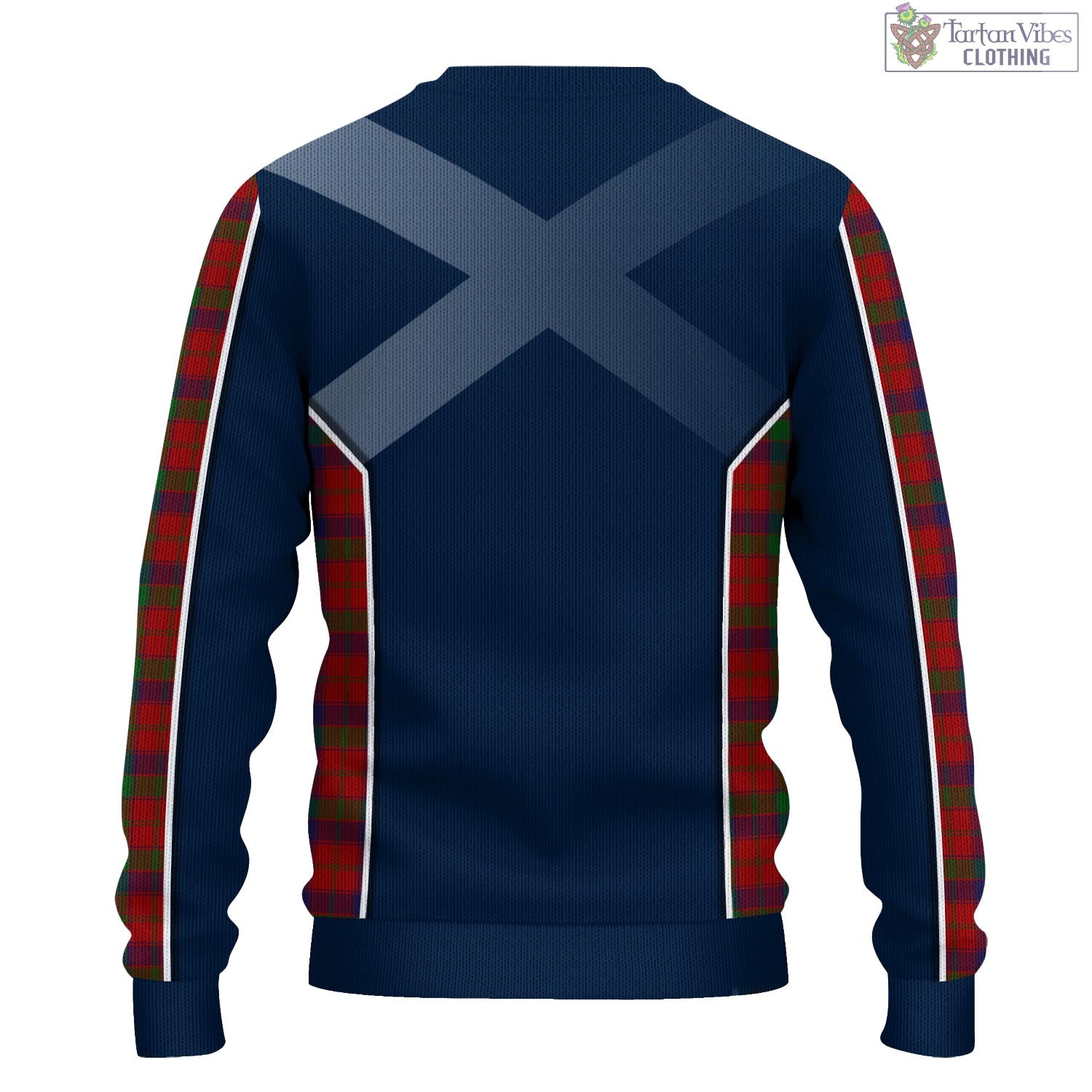 Tartan Vibes Clothing Robertson Tartan Knitted Sweatshirt with Family Crest and Scottish Thistle Vibes Sport Style