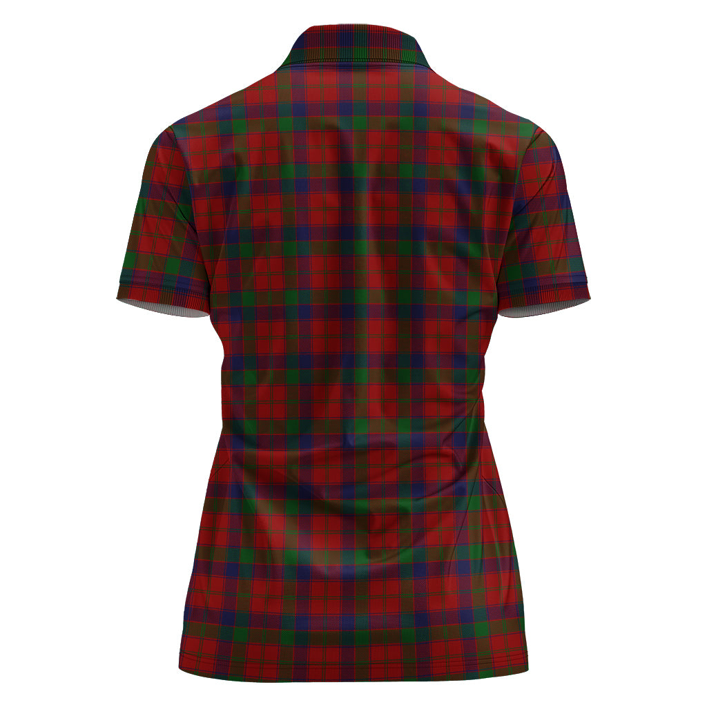 Robertson Tartan Polo Shirt with Family Crest For Women - Tartan Vibes Clothing