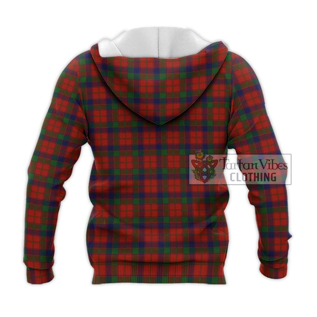 Robertson Tartan Knitted Hoodie with Family Crest DNA In Me Style - Tartanvibesclothing Shop