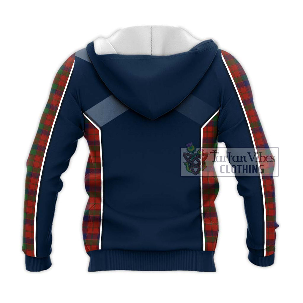 Robertson Tartan Knitted Hoodie with Family Crest and Lion Rampant Vibes Sport Style - Tartan Vibes Clothing