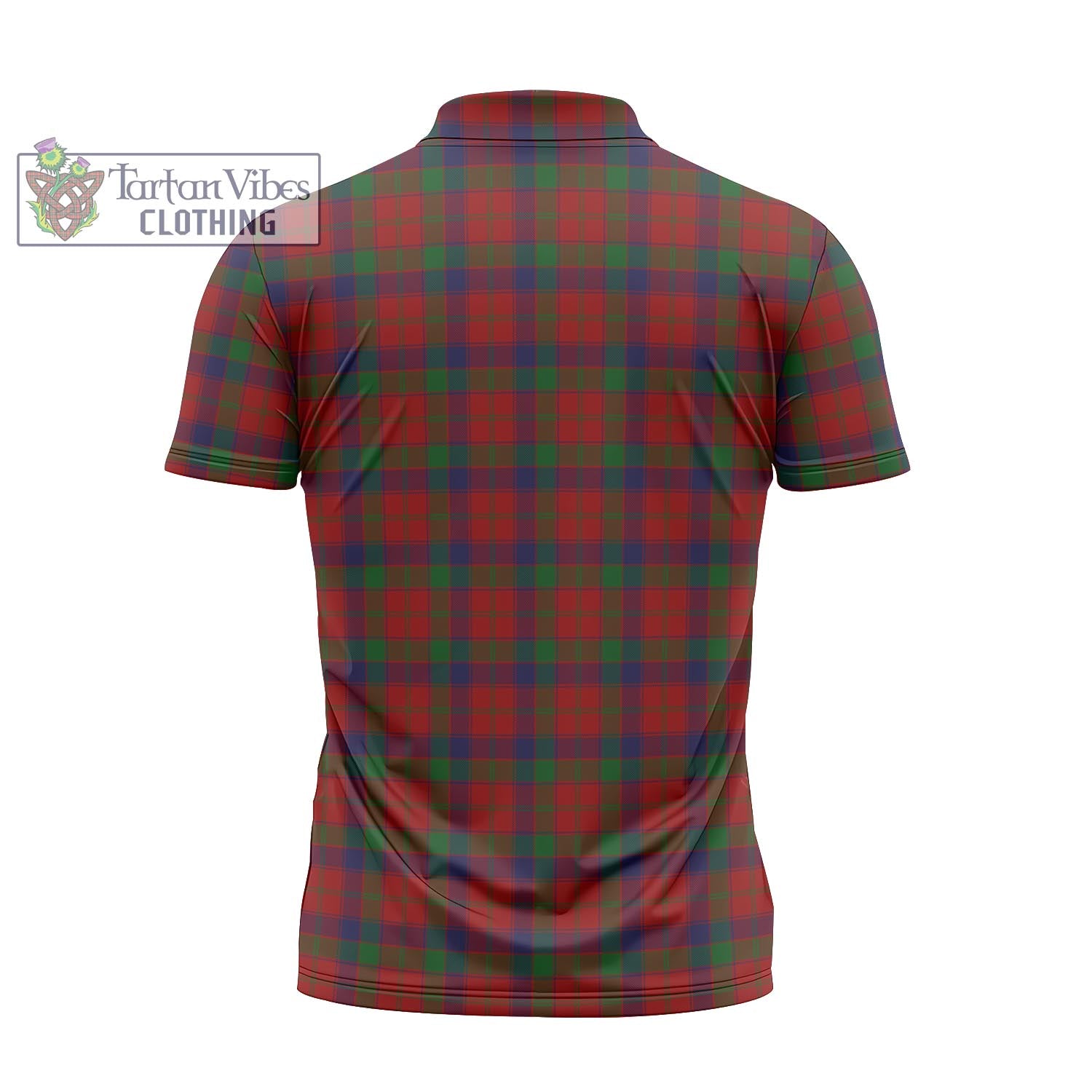 Tartan Vibes Clothing Robertson Tartan Zipper Polo Shirt with Family Crest