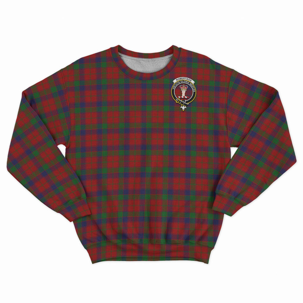 Robertson Tartan Sweatshirt with Family Crest - Tartan Vibes Clothing