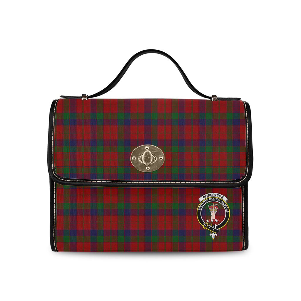 robertson-tartan-leather-strap-waterproof-canvas-bag-with-family-crest