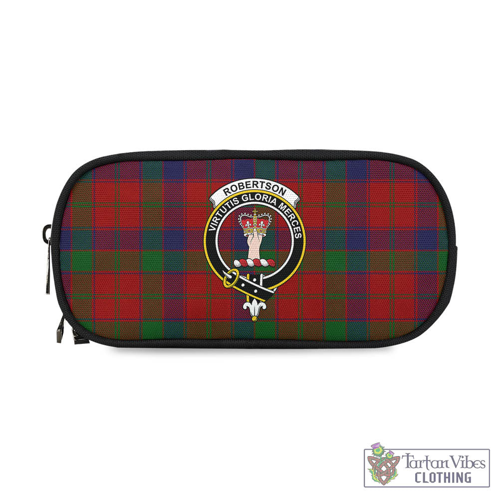 Tartan Vibes Clothing Robertson Tartan Pen and Pencil Case with Family Crest