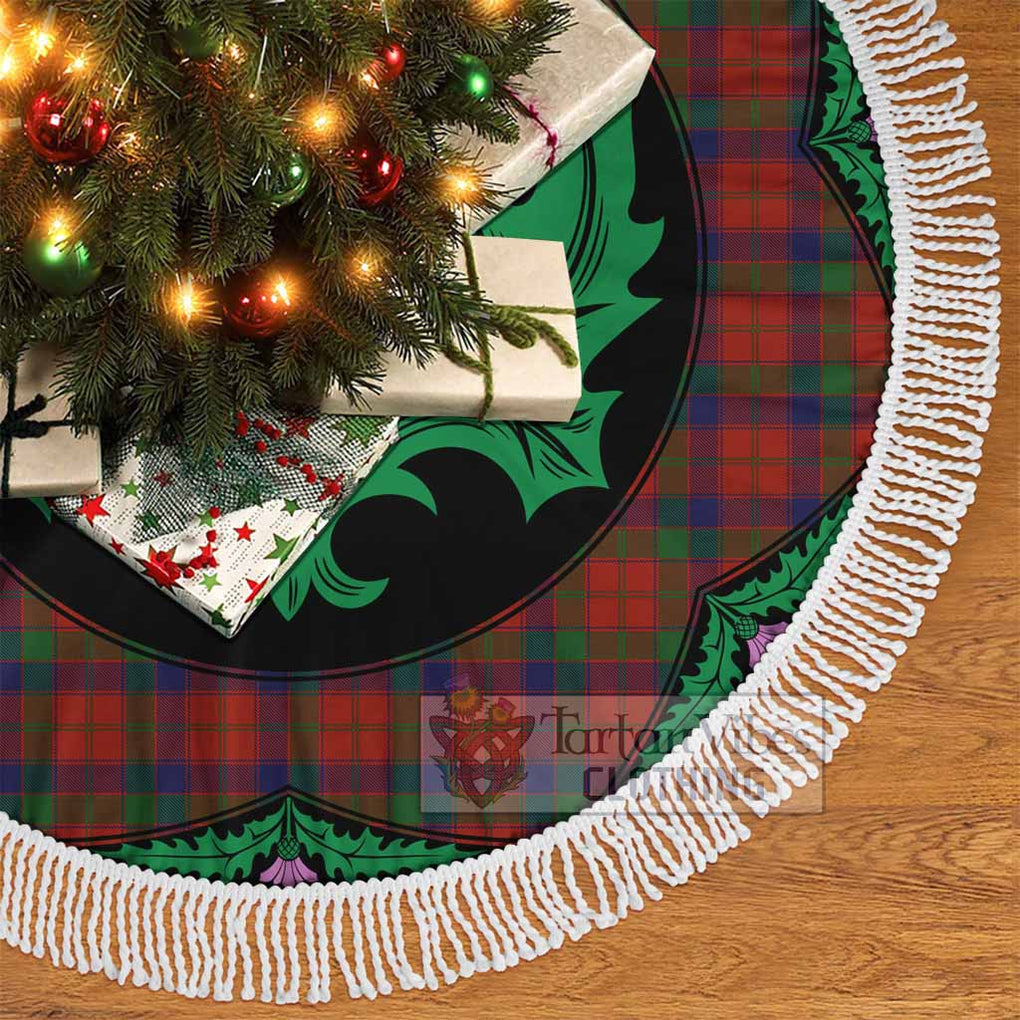 Robertson Tartan Christmas Tree Skirt Scottish Thistle Style - Tartan Vibes Clothing