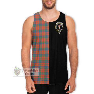 Robertson Ancient Tartan Men's Tank Top with Family Crest and Half Of Me Style