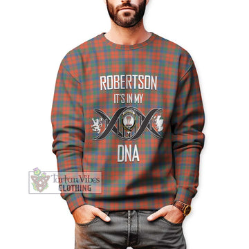 Robertson Ancient Tartan Sweatshirt with Family Crest DNA In Me Style