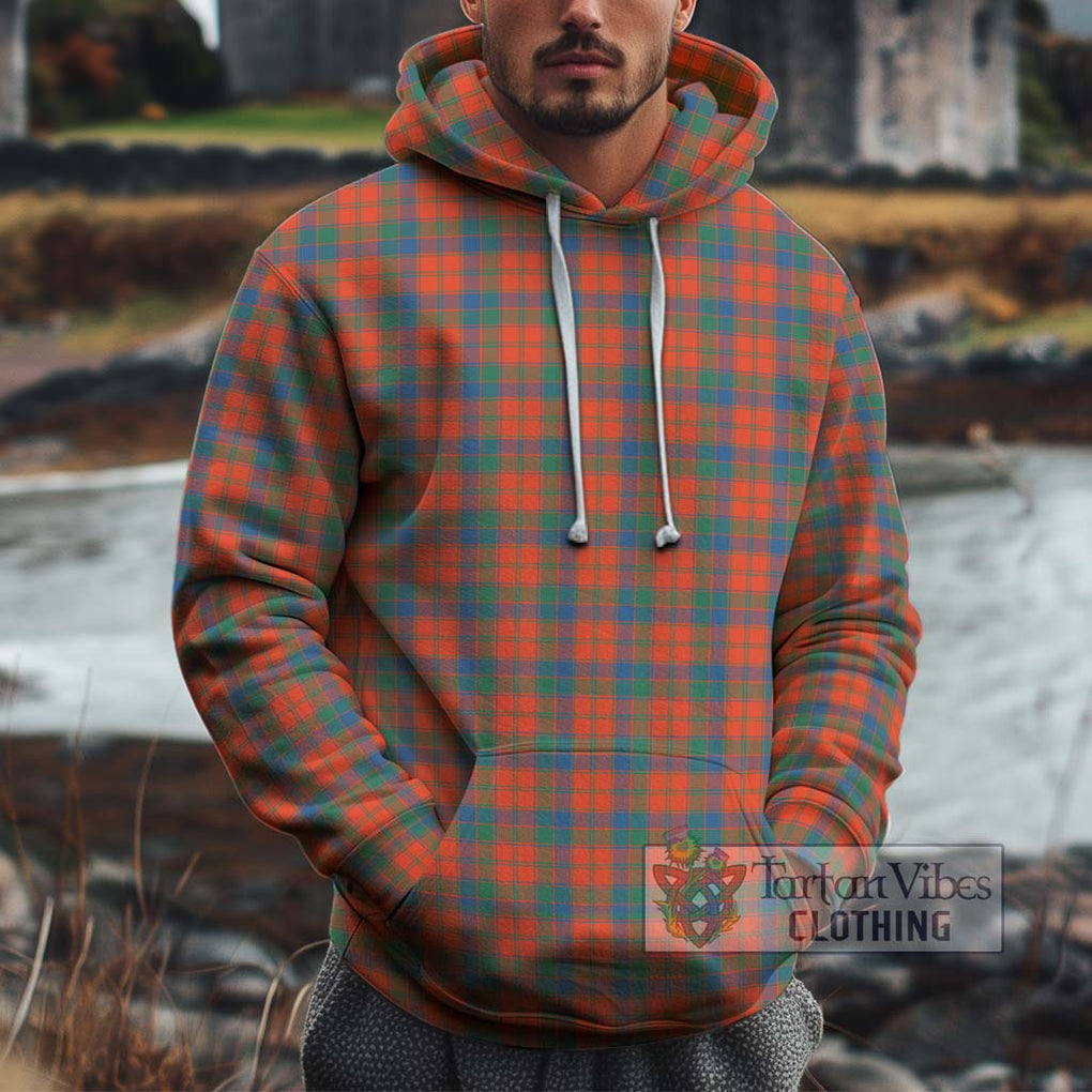 Robertson Ancient Tartan Cotton Hoodie Pullover Hoodie XS - Tartan Vibes Clothing