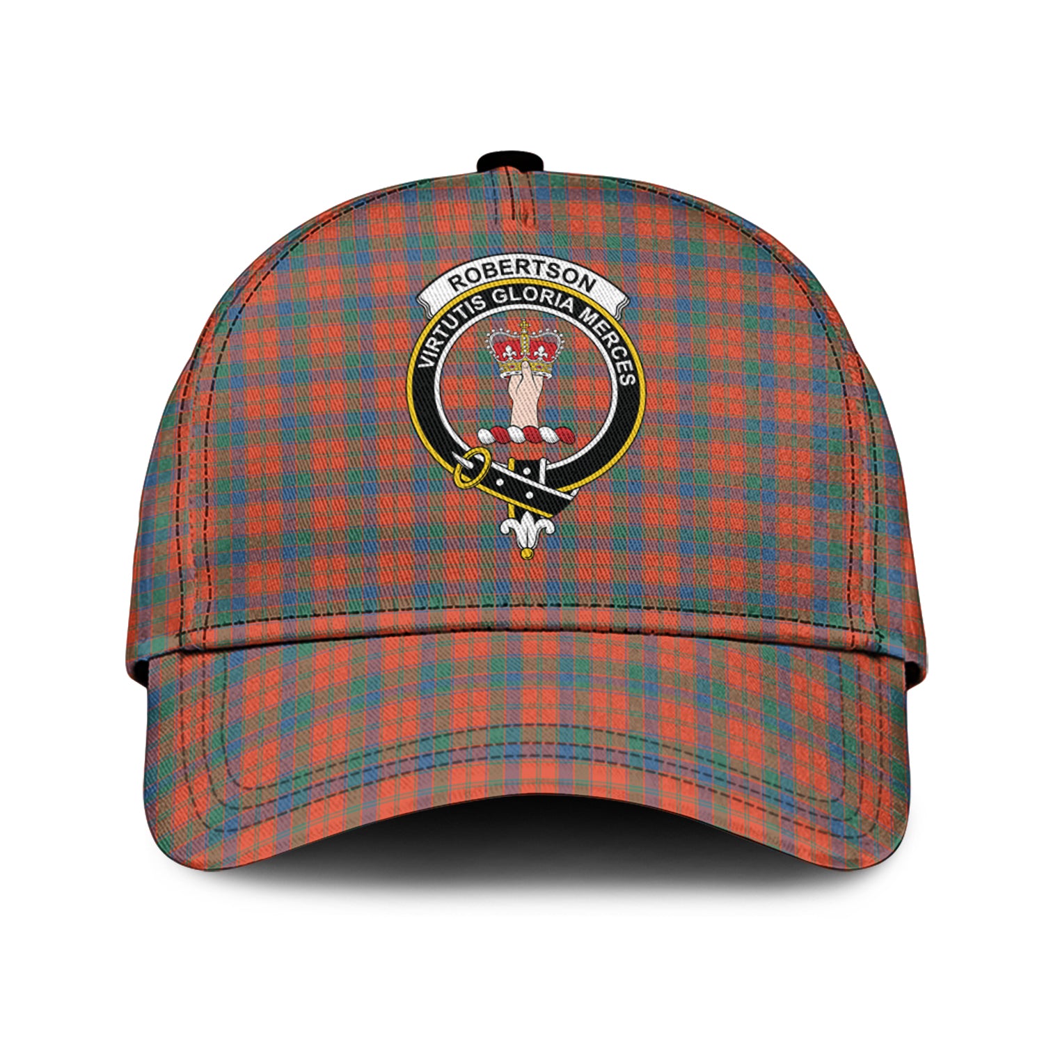 robertson-ancient-tartan-classic-cap-with-family-crest