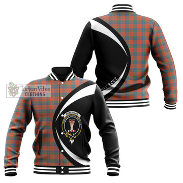 Robertson Ancient Tartan Baseball Jacket with Family Crest Circle Style