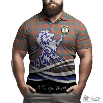 Robertson Ancient Tartan Polo Shirt with Alba Gu Brath Regal Lion Emblem