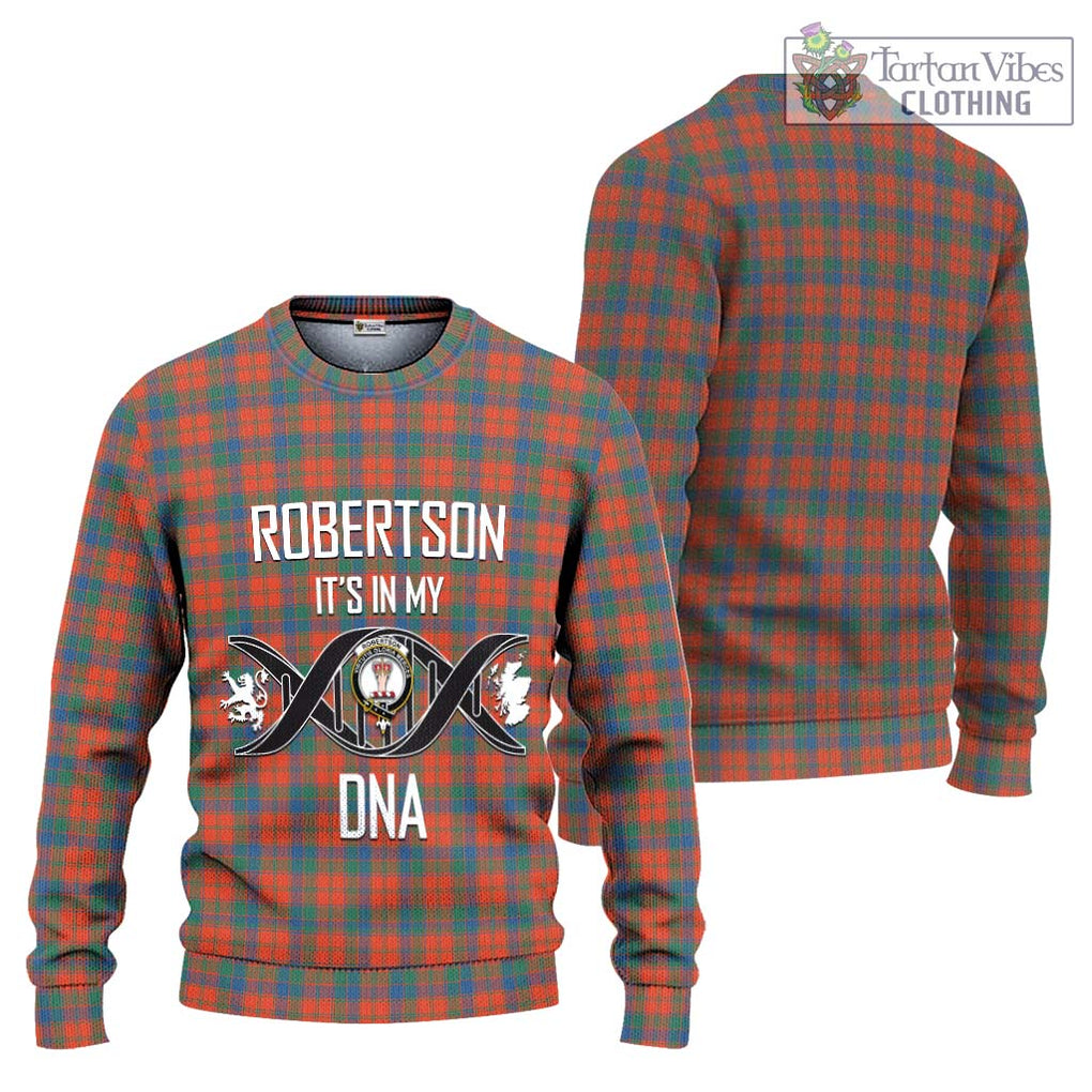 Robertson Ancient Tartan Knitted Sweater with Family Crest DNA In Me Style Unisex - Tartanvibesclothing Shop