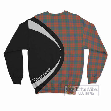 Robertson Ancient Tartan Sweatshirt with Family Crest Circle Style