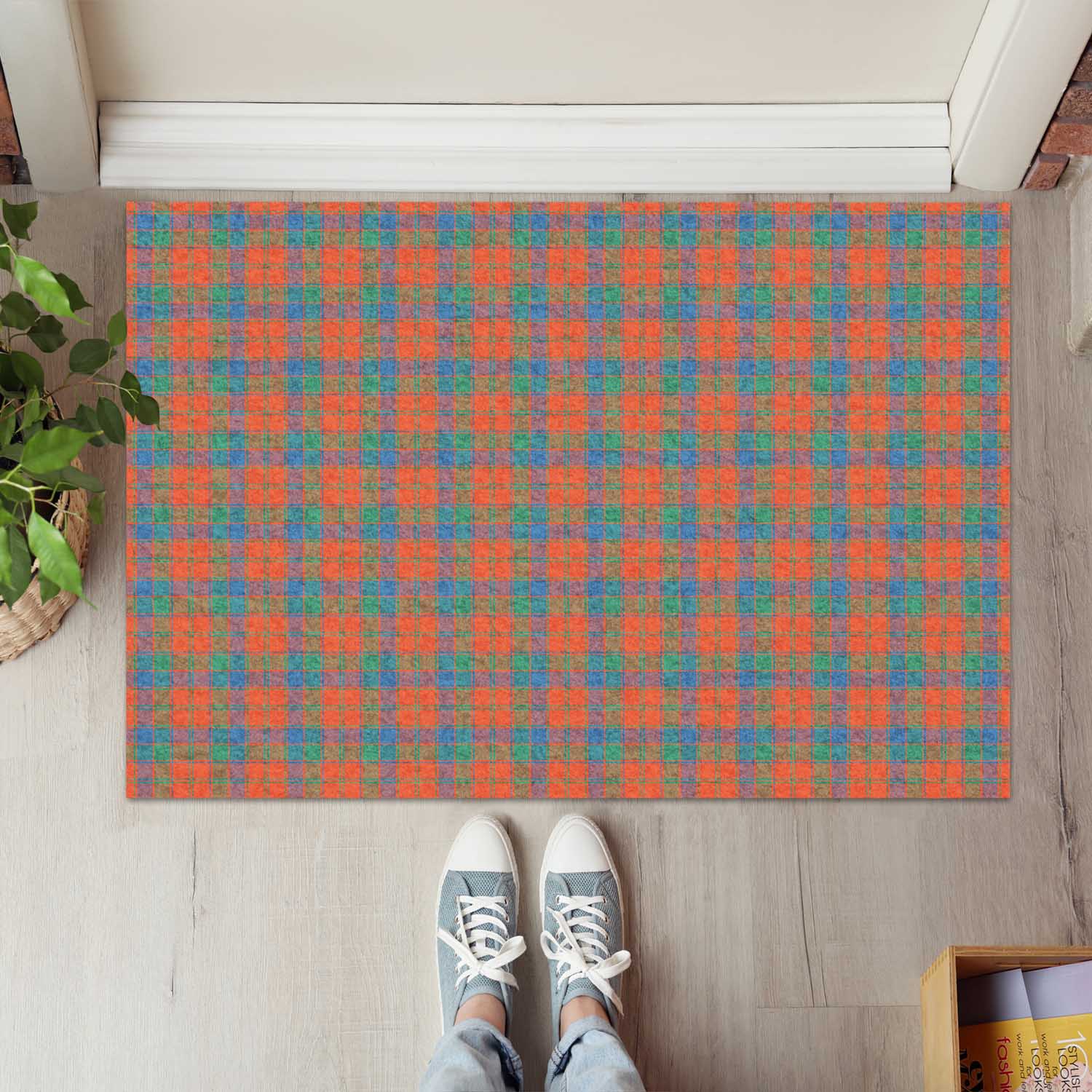 Robertson Ancient Tartan Door Mat - Tartanvibesclothing Shop