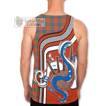 Robertson Ancient Tartan Men's Tank Top with Epic Bagpipe Style