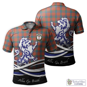 Robertson Ancient Tartan Polo Shirt with Alba Gu Brath Regal Lion Emblem