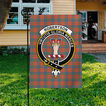 Robertson Ancient Tartan Flag with Family Crest