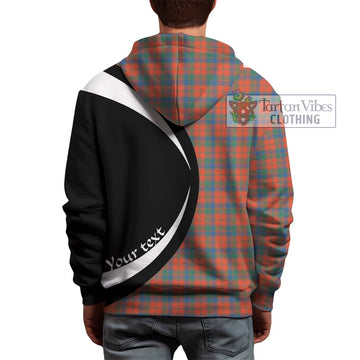 Robertson Ancient Tartan Hoodie with Family Crest Circle Style