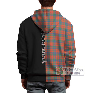 Robertson Ancient Tartan Hoodie with Family Crest and Half Of Me Style