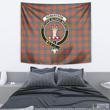 Robertson Ancient Tartan Tapestry Wall Hanging and Home Decor for Room with Family Crest