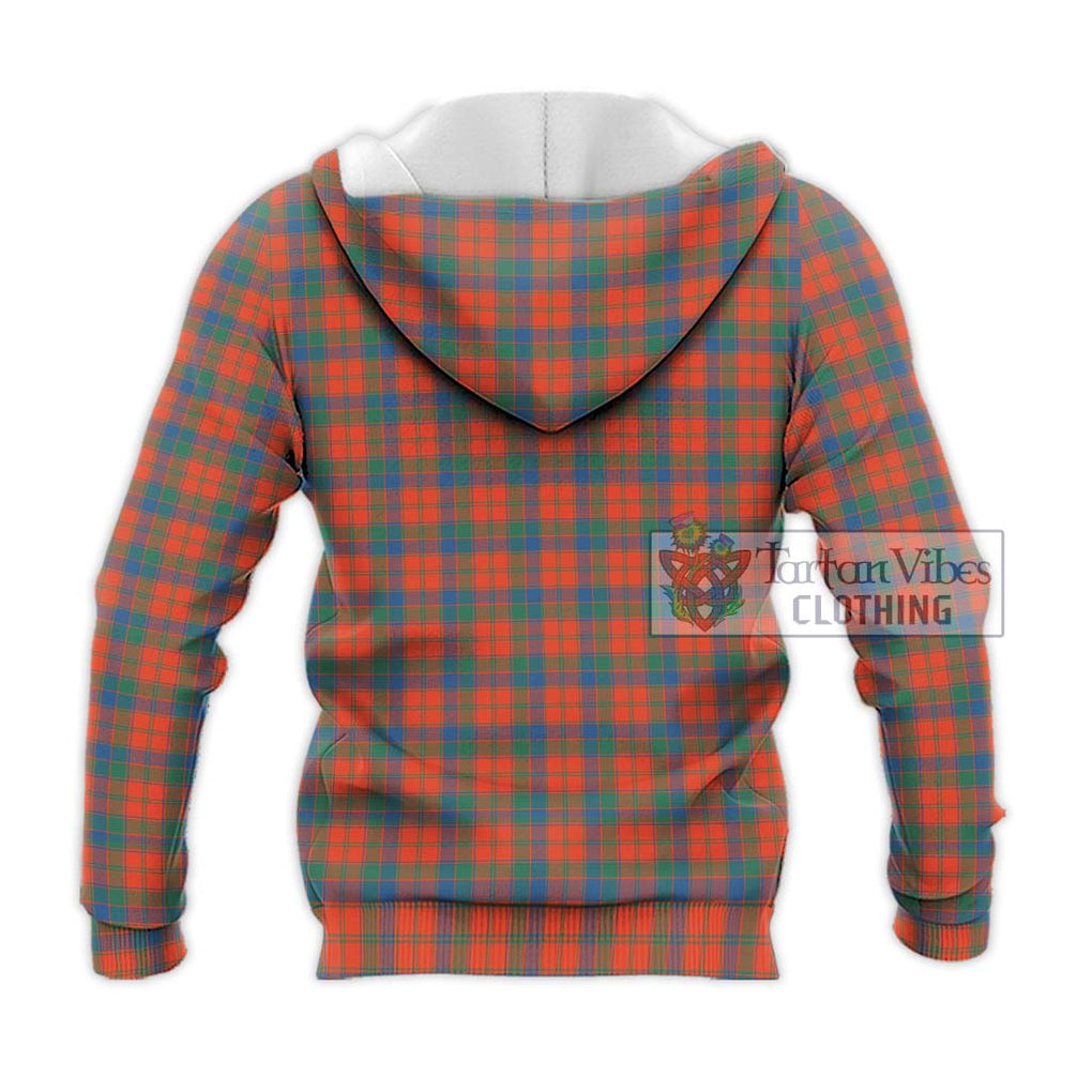 Robertson Ancient Tartan Knitted Hoodie with Family Crest DNA In Me Style - Tartanvibesclothing Shop