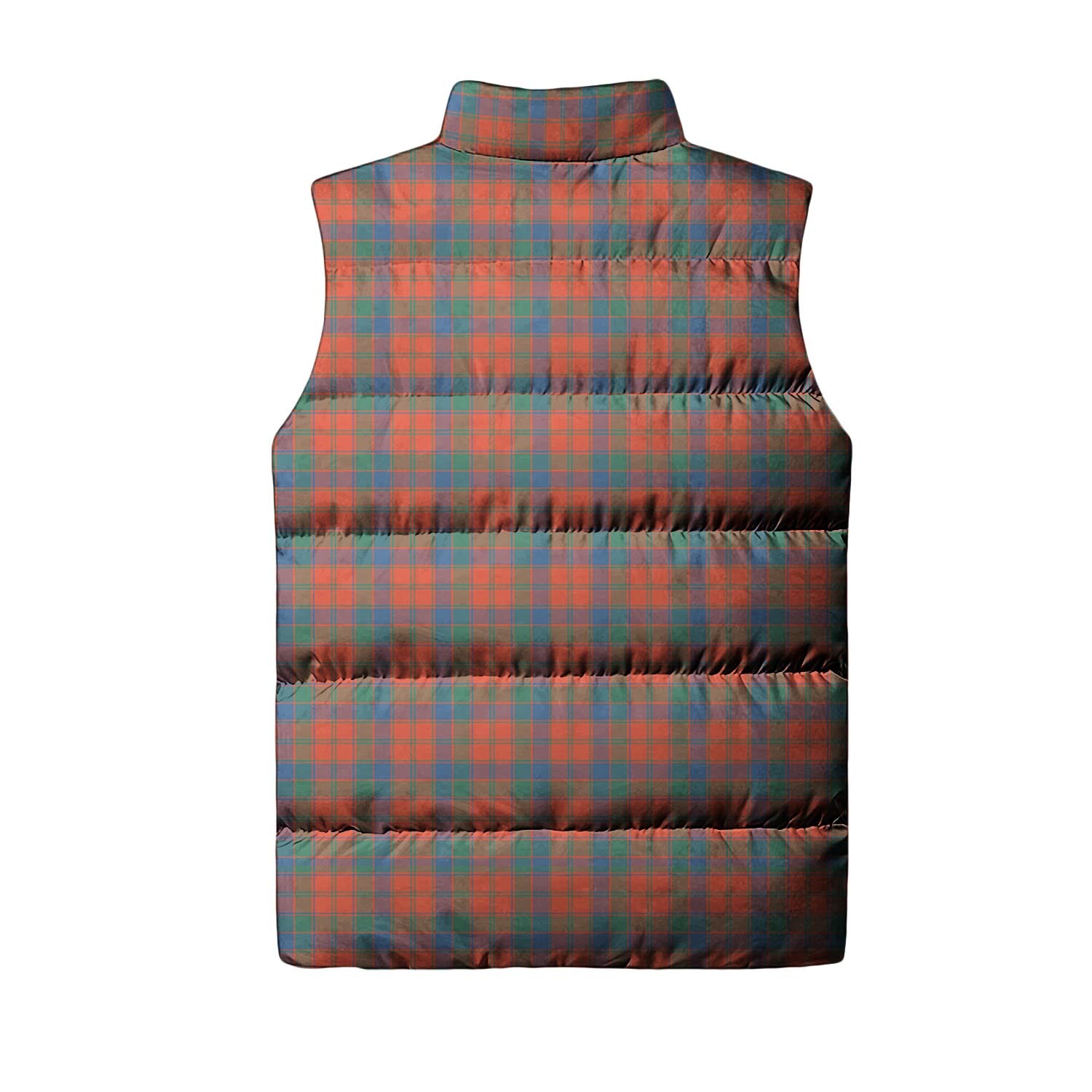 Robertson Ancient Tartan Sleeveless Puffer Jacket with Family Crest - Tartanvibesclothing