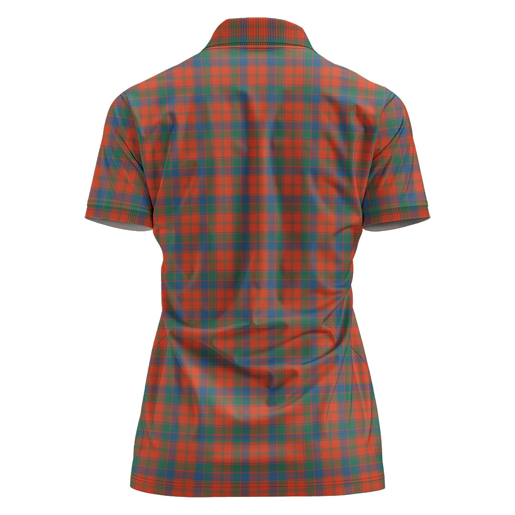 Robertson Ancient Tartan Polo Shirt with Family Crest For Women - Tartan Vibes Clothing