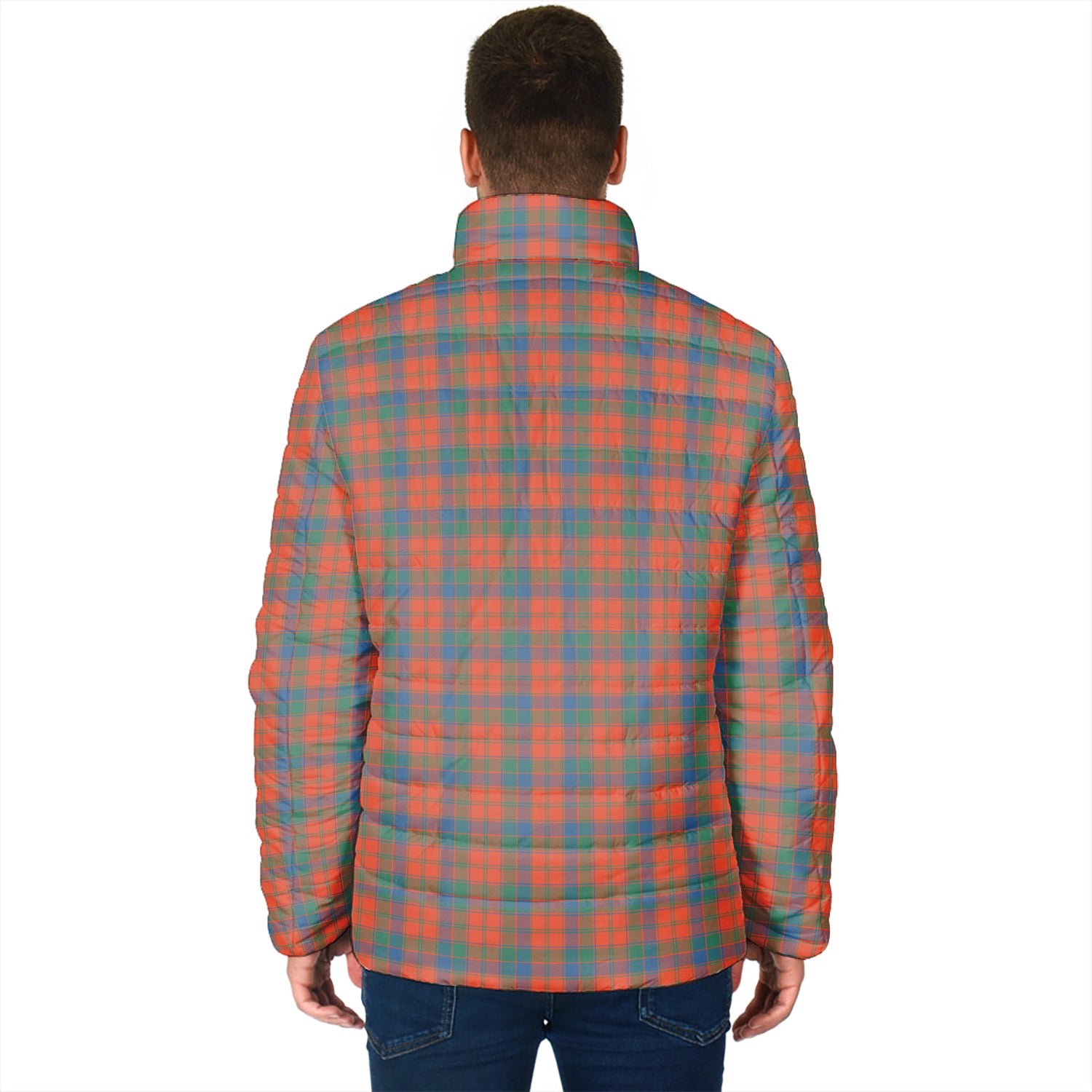 Robertson Ancient Tartan Padded Jacket with Family Crest - Tartan Vibes Clothing