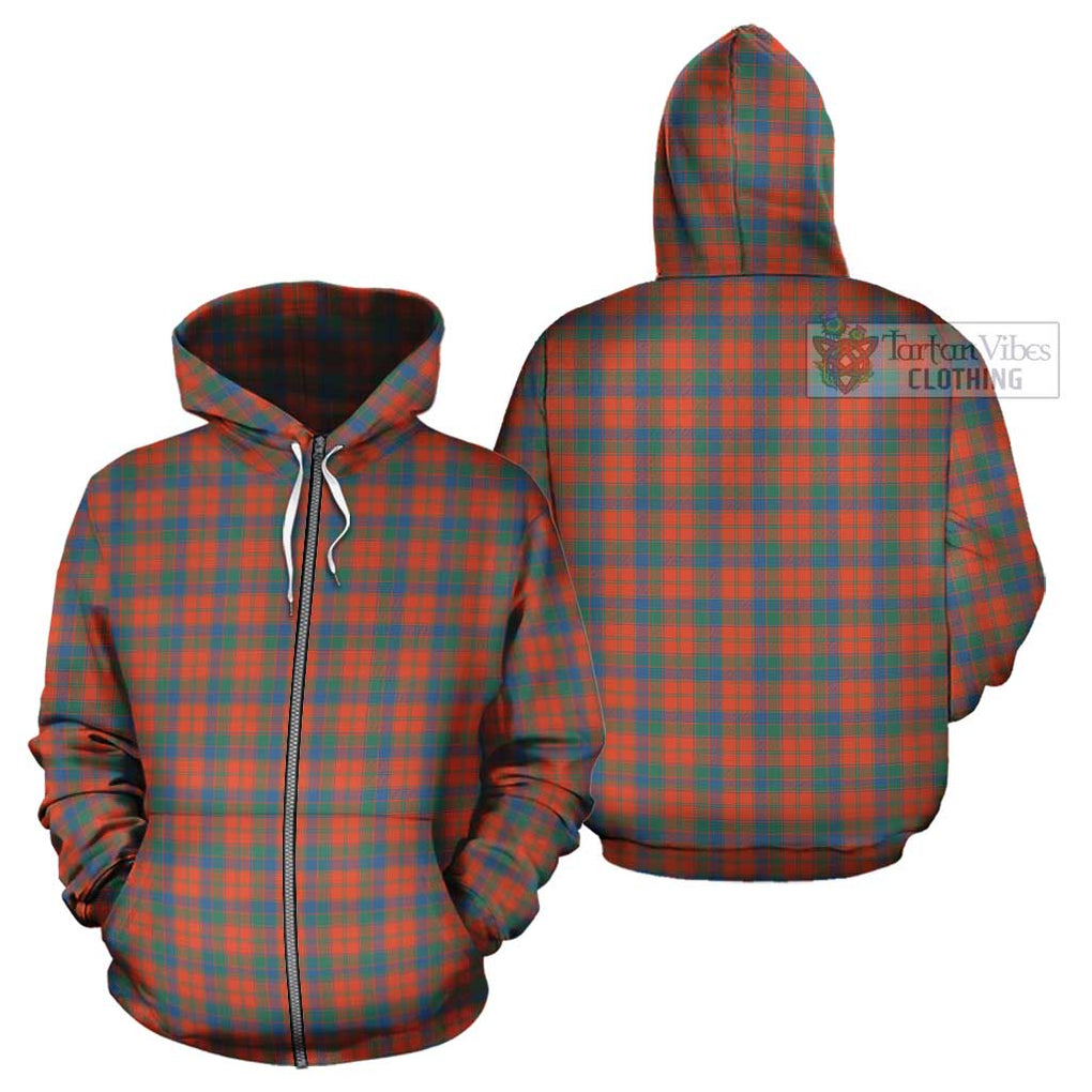 Robertson Ancient Tartan Cotton Hoodie Zip Hoodie - Tartan Vibes Clothing