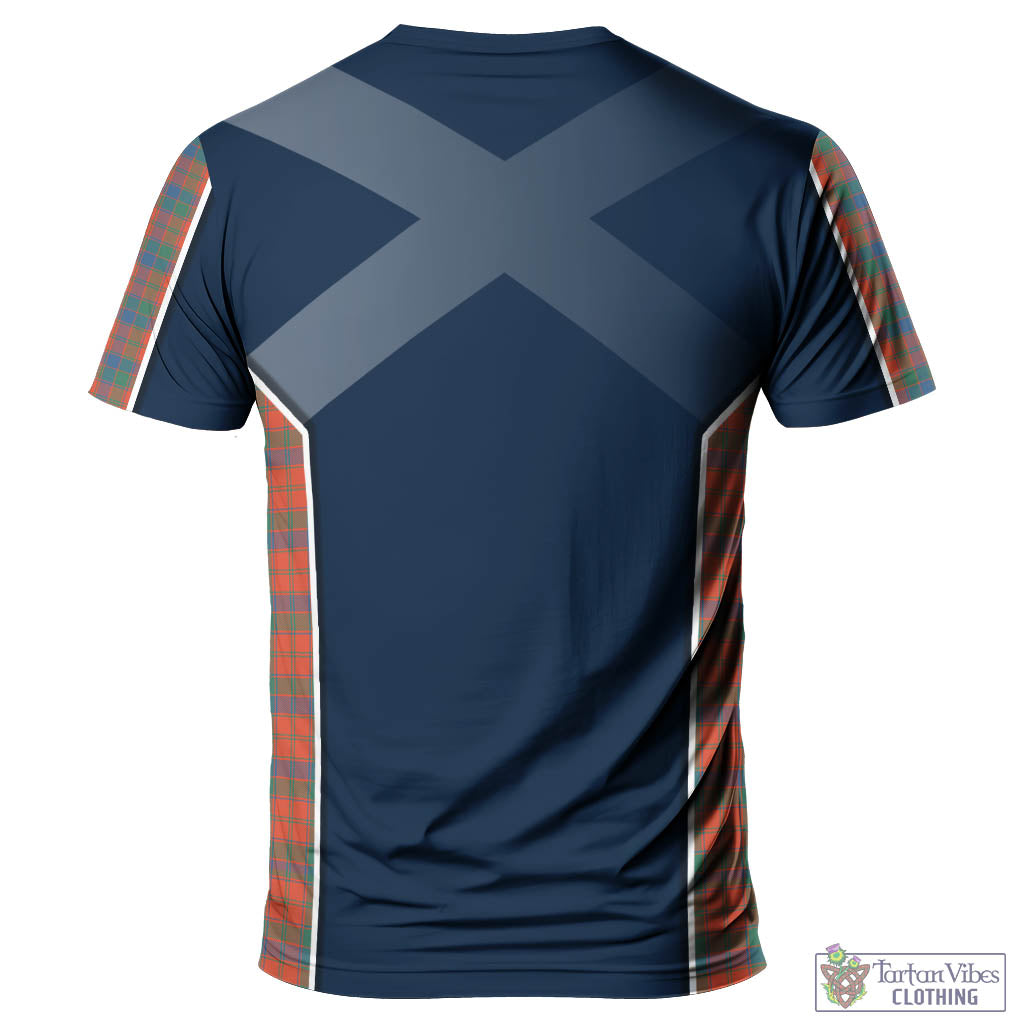 Tartan Vibes Clothing Robertson Ancient Tartan T-Shirt with Family Crest and Lion Rampant Vibes Sport Style