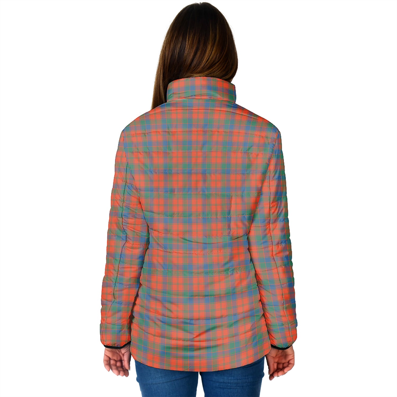 Robertson Ancient Tartan Padded Jacket with Family Crest - Tartan Vibes Clothing