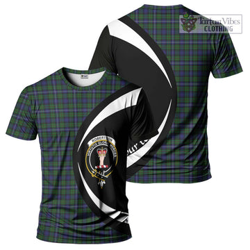 Robertson Hunting Tartan T-Shirt with Family Crest Circle Style