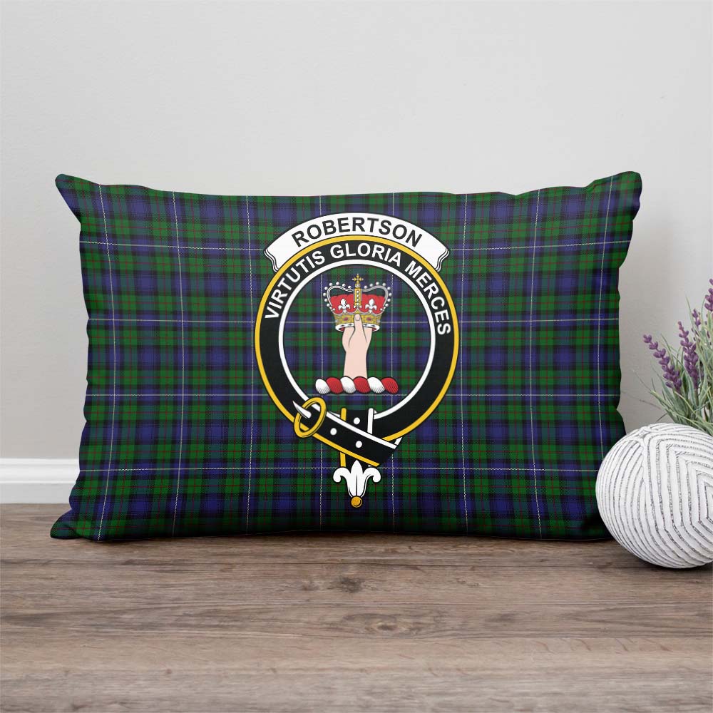 Robertson Hunting Tartan Pillow Cover with Family Crest Rectangle Pillow Cover - Tartanvibesclothing