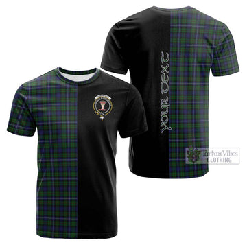 Robertson Hunting Tartan Cotton T-shirt with Family Crest and Half Of Me Style