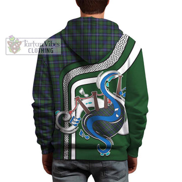 Robertson Hunting Tartan Hoodie with Epic Bagpipe Style