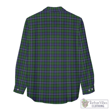 Robertson Hunting Tartan Women's Casual Shirt with Family Crest