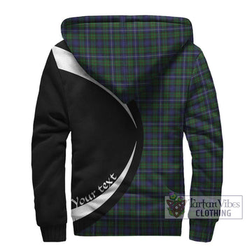 Robertson Hunting Tartan Sherpa Hoodie with Family Crest Circle Style