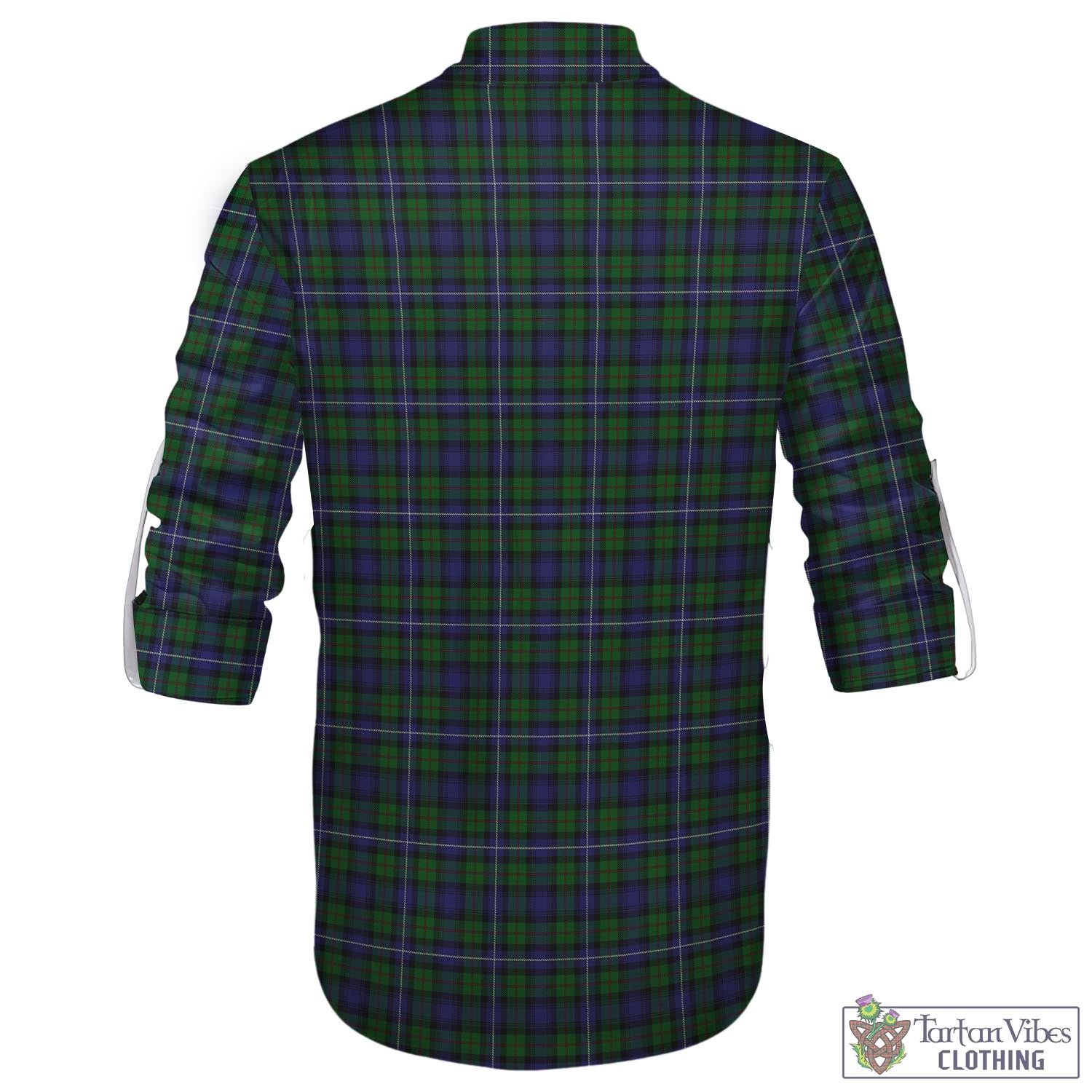 Tartan Vibes Clothing Robertson Hunting Tartan Men's Scottish Traditional Jacobite Ghillie Kilt Shirt