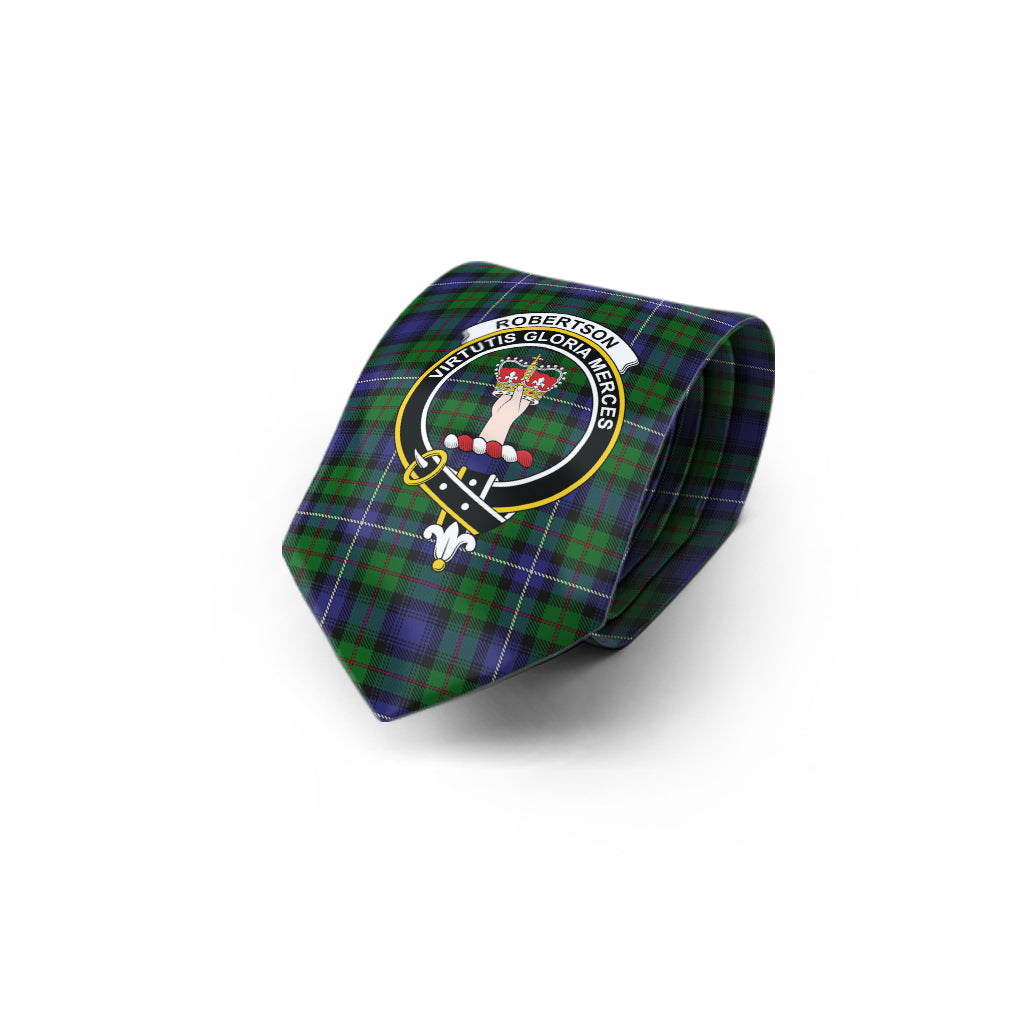 Robertson Hunting Tartan Classic Necktie with Family Crest - Tartan Vibes Clothing